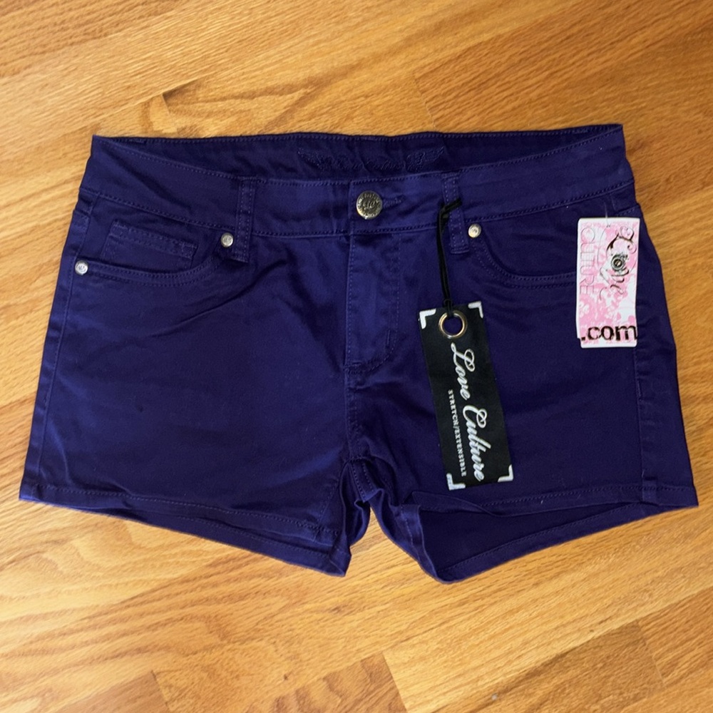 Love Culture Vibrant Purple Jean Shorts